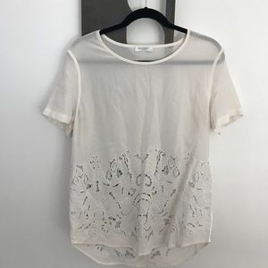 Equipment Laser Cut Silk Blouse